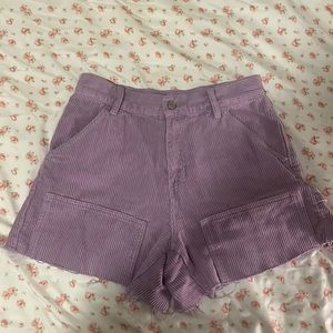 PacSun Orchid Corduroy Cutoff Workwear Shorts